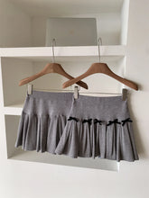 BXOXO Fall Winter Women Kpop Fashion Girl Gyaru 2000s Aesthetic Rave Outfits 2 Piece Set Long Sleeve Coquette Tops + Mini Bow Skirts